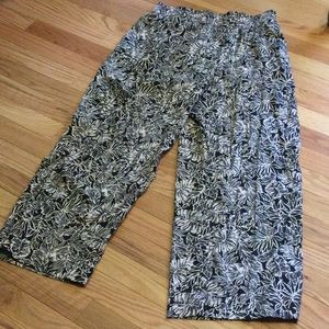 Sigrid Olsen Linen Blend  Wide-leg Pant